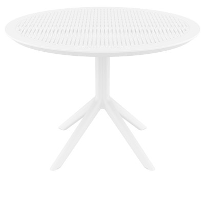 SKY WHITE Φ105X74εκ. ΤΡΑΠΕΖΙ ΠΟΛ/ΝΙΟΥ