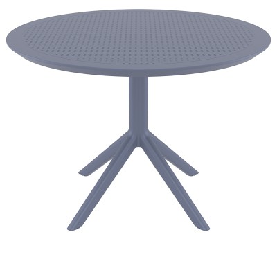SKY DARK GREY Φ105X74εκ. ΤΡΑΠΕΖΙ ΠΟΛ/ΝΙΟΥ
