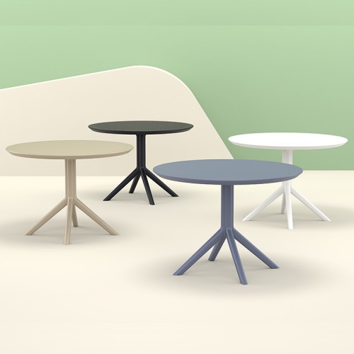 SKY TAUPE Φ105X74εκ. ΤΡΑΠΕΖΙ ΠΟΛ/ΝΙΟΥ Εξωτερικού Χώρου