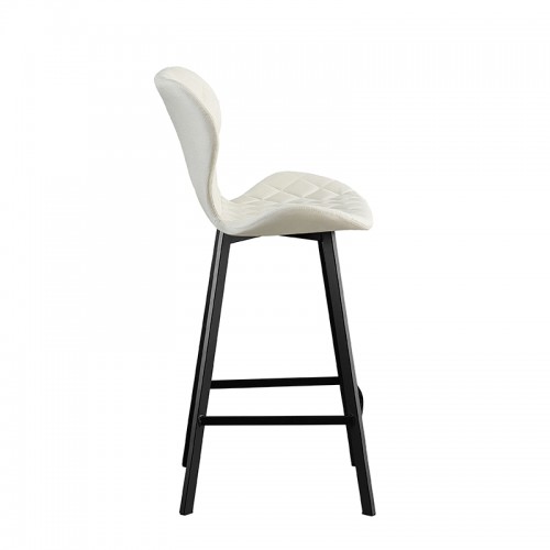 MARTIN OFF WHITE ΥΦΑΣΜΑ(Σ2)73εκ.ΣΚΑΜΠΟ ΜΕΤΑΛΛΙΚΟ Τραπεζαρία