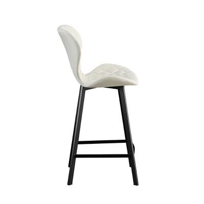ΣΕΤ Σκαμπό Μπάρ 2τμχ Martin 66εκ. Off White Ύφασμα 45x49x66-98εκ.