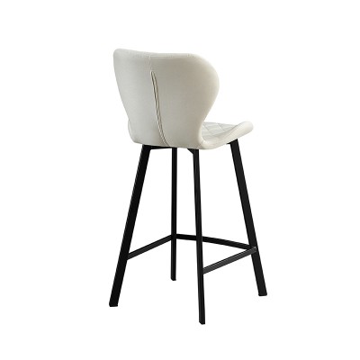 Σκαμπό Μπάρ 2τμχ Martin Off White Ύφασμα 48x46x65-97εκ. Τραπεζαρία