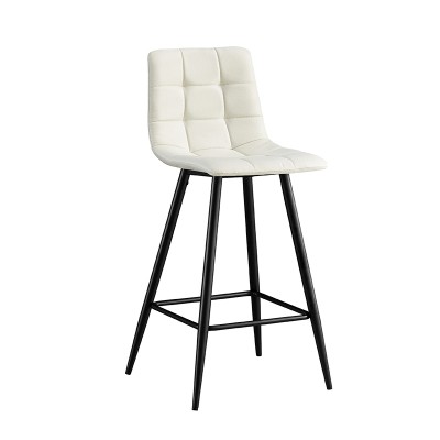 ΣΕΤ Σκαμπό Μπάρ 4τμχ Nora Off White Ύφασμα 47x49x72-104εκ.