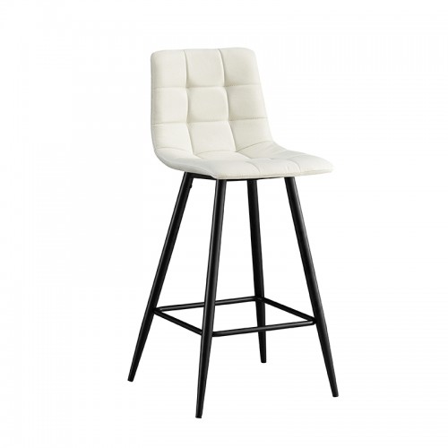 Σκαμπό Μπάρ 4τμχ Nora Off White Ύφασμα 41x46x73-100εκ. Τραπεζαρία