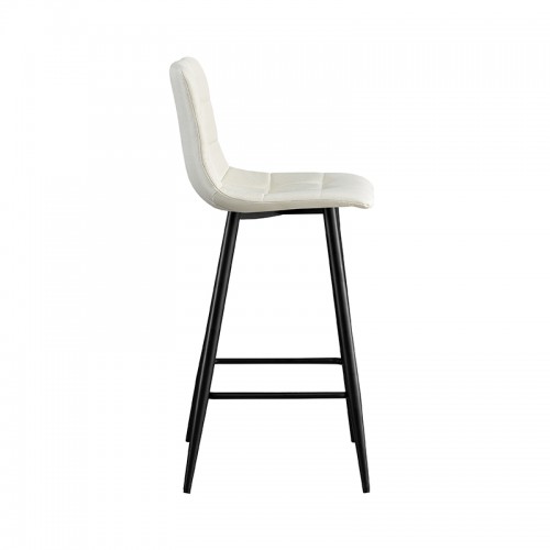 Σκαμπό Μπάρ 4τμχ Nora Off White Ύφασμα 41x46x73-100εκ. Τραπεζαρία