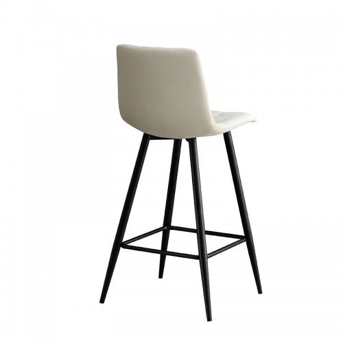 Σκαμπό Μπάρ 4τμχ Nora Off White Ύφασμα 41x46x73-100εκ. Τραπεζαρία