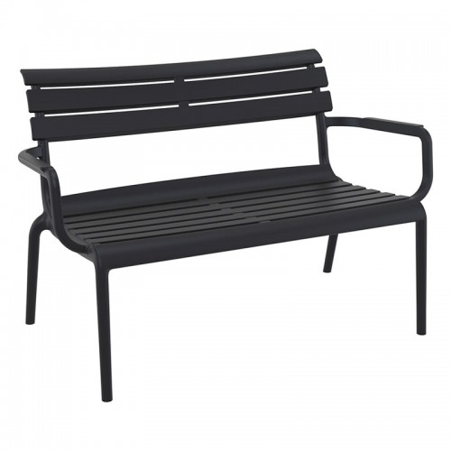 PARIS ΚΑΝΑΠΕΣ BLACK 116X70X75εκ. ΠΟΛ/ΝΙΟΥ Εξωτερικού Χώρου
