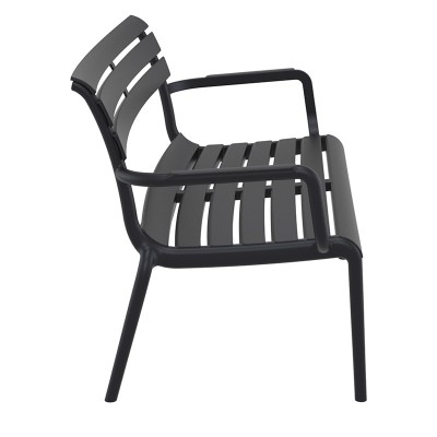 PARIS ΚΑΝΑΠΕΣ BLACK 116X70X75εκ. ΠΟΛ/ΝΙΟΥ Εξωτερικού Χώρου