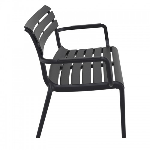PARIS ΚΑΝΑΠΕΣ BLACK 116X70X75εκ. ΠΟΛ/ΝΙΟΥ Εξωτερικού Χώρου