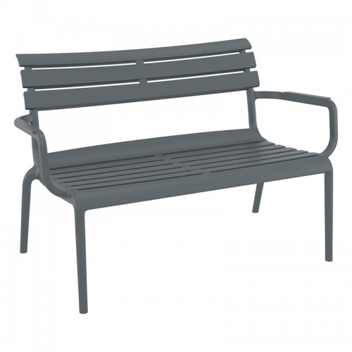 PARIS ΚΑΝΑΠΕΣ DARK GREY 116X70X75εκ. ΠΟΛ/ΝΙΟΥ Εξωτερικού Χώρου