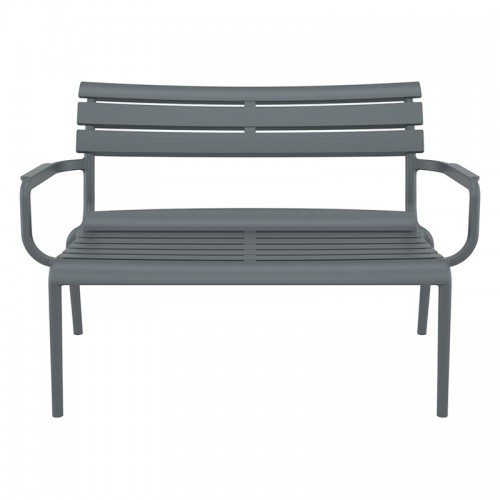 PARIS ΚΑΝΑΠΕΣ DARK GREY 116X70X75εκ. ΠΟΛ/ΝΙΟΥ Εξωτερικού Χώρου