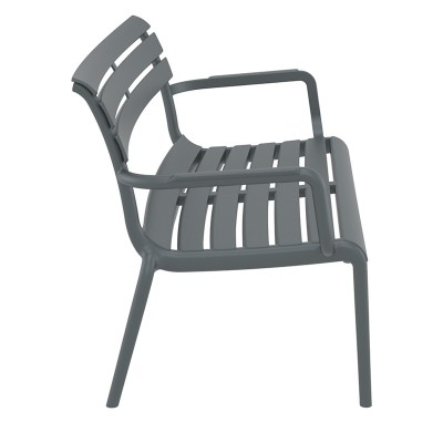 PARIS ΚΑΝΑΠΕΣ DARK GREY 116X70X75εκ. ΠΟΛ/ΝΙΟΥ Εξωτερικού Χώρου