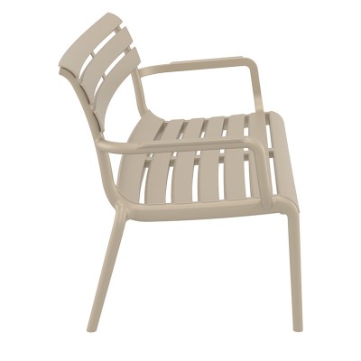 PARIS ΚΑΝΑΠΕΣ TAUPE 116X70X75εκ. ΠΟΛ/ΝΙΟΥ Εξωτερικού Χώρου