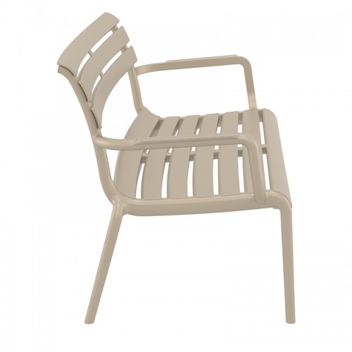 PARIS ΚΑΝΑΠΕΣ TAUPE 116X70X75εκ. ΠΟΛ/ΝΙΟΥ Εξωτερικού Χώρου