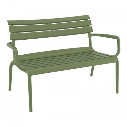 PARIS ΚΑΝΑΠΕΣ OLIVE GREEN 116X70X75εκ. ΠΟΛ/ΝΙΟΥ Εξωτερικού Χώρου