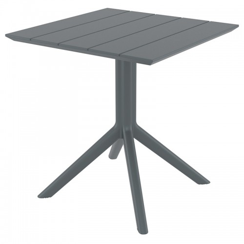 PARIS DARK GREY 70X70X74εκ. ΤΡΑΠΕΖΙ ΠΟΛ/ΝΙΟΥ Εξωτερικού Χώρου