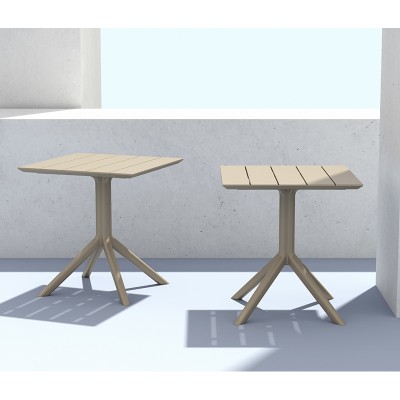 PARIS TAUPE 70X70X74εκ. ΤΡΑΠΕΖΙ ΠΟΛ/ΝΙΟΥ Εξωτερικού Χώρου