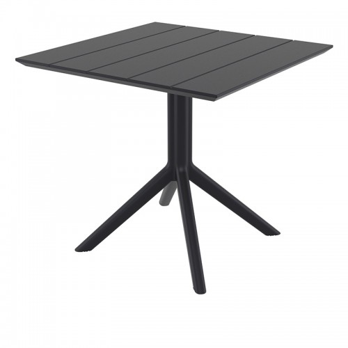 PARIS BLACK 80X80X74εκ. ΤΡΑΠΕΖΙ ΠΟΛ/ΝΙΟΥ Εξωτερικού Χώρου