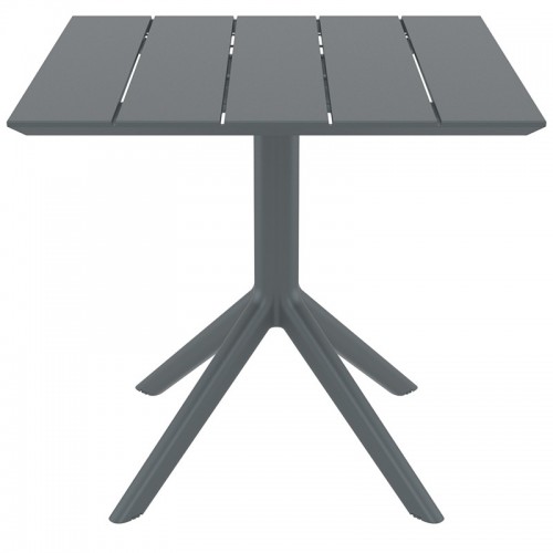 PARIS DARK GREY 80X80X74εκ. ΤΡΑΠΕΖΙ ΠΟΛ/ΝΙΟΥ Εξωτερικού Χώρου