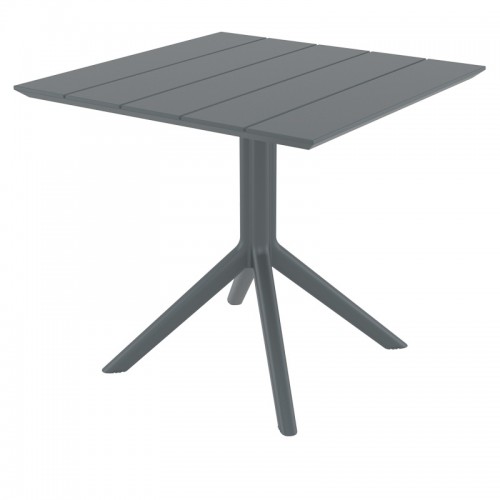 PARIS DARK GREY 80X80X74εκ. ΤΡΑΠΕΖΙ ΠΟΛ/ΝΙΟΥ Εξωτερικού Χώρου