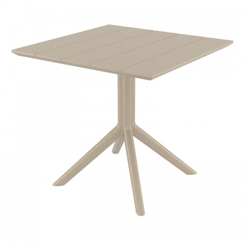 PARIS TAUPE 80X80X74εκ. ΤΡΑΠΕΖΙ ΠΟΛ/ΝΙΟΥ Εξωτερικού Χώρου