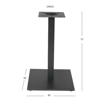 FLAT PROMO ΜΑΥΡΗ 45Χ45Χ72εκ.(Π-Ρ)ΒΑΣΗ ΜΕΤΑΛΛΙΚΗ ΜΕ ΡΕΓ-ΡΟΥΣ