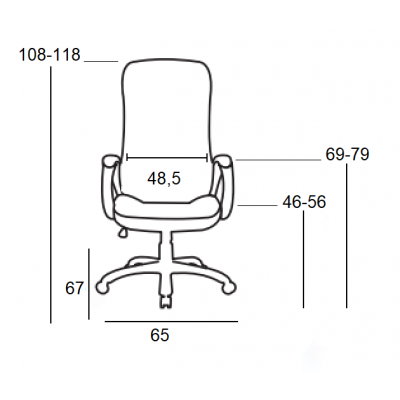 A9150 ΜΑΥΡΗ ΠΟΛΥΘΡΟΝΑ ΓΡΑΦΕΙΟΥ 65X67X46-108-56-118εκ.