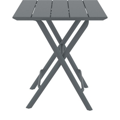 HELEN DARK GREY 60Χ60X74εκ. ΤΡΑΠΕΖΙ ΠΤΥΣ/ΝΟ ΠΟΛ/ΝΙΟΥ