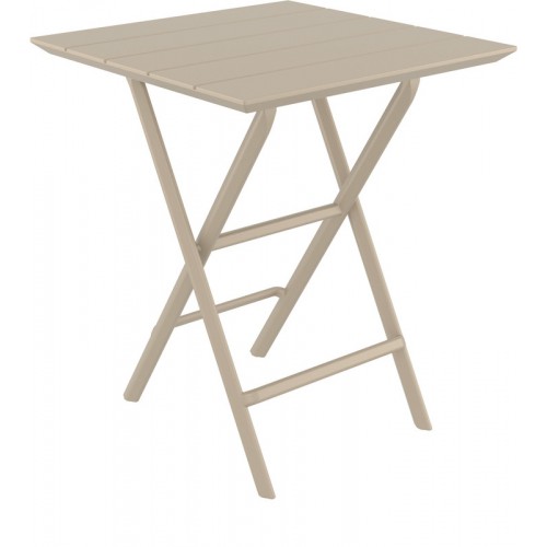 HELEN TAUPE 60Χ60X74εκ. ΤΡΑΠΕΖΙ ΠΤΥΣ/ΝΟ ΠΟΛ/ΝΙΟΥ Εξωτερικού Χώρου