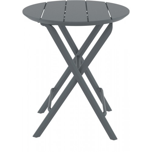 HELEN DARK GREY Φ60X74εκ. ΤΡΑΠΕΖΙ ΠΤΥΣ/ΝΟ ΠΟΛ/ΝΙΟΥ Εξωτερικού Χώρου