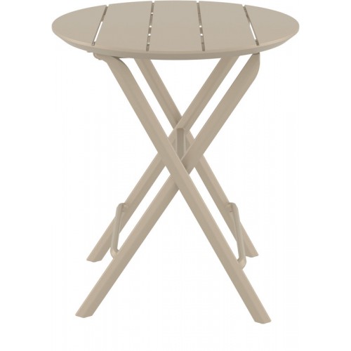 HELEN TAUPE Φ60X74εκ. ΤΡΑΠΕΖΙ ΠΤΥΣ/ΝΟ ΠΟΛ/ΝΙΟΥ Εξωτερικού Χώρου