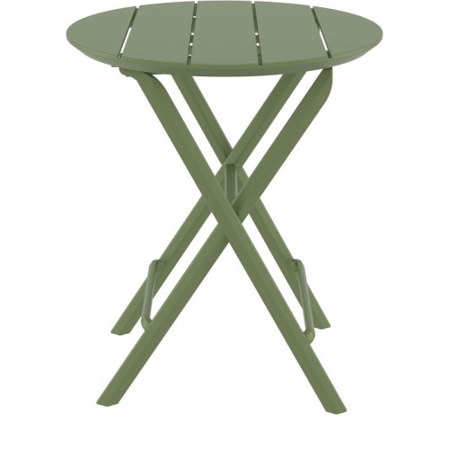 HELEN OLIVE GREEN Φ60X74εκ. ΤΡΑΠΕΖΙ ΠΤΥΣ/ΝΟ ΠΟΛ/ΝΙΟΥ Εξωτερικού Χώρου