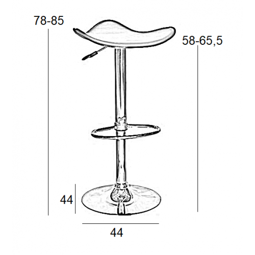 BAR5 ΜΑΥΡΟ PVC(Σ2)ΣΚΑΜΠΟ ΜΕ ΑΜΟΡΤΙΣΕΡ Τραπεζαρία