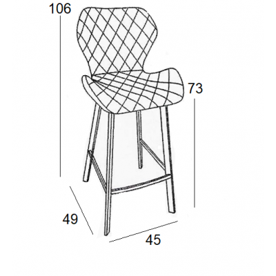 ΣΕΤ Σκαμπό Μπάρ 2τμχ Martin 73εκ. Γκρί Ύφασμα 45x49x73-106εκ.