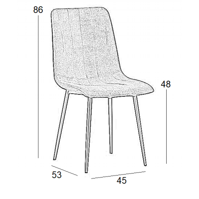DORA BEIGE ΥΦΑΣΜΑ ΚΑΡΕΚΛΑ ΜΕΤΑΛΛΙΚΗ 45X53X86εκ.