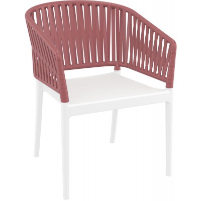 PORTOFINO WHITE/MARSALA ΠΟΛΥΘΡΟΝΑ ΠΟΛ/ΝΙΟΥ 58X58X80εκ.