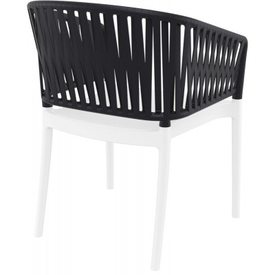 PORTOFINO WHITE/BLACK ΠΟΛΥΘΡΟΝΑ ΠΟΛ/ΝΙΟΥ 58X58X80εκ.