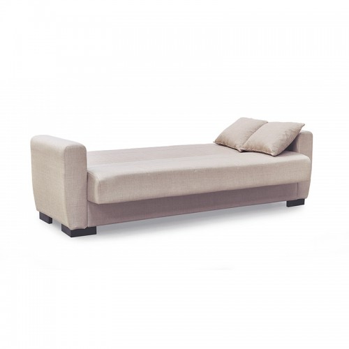 ANIMA LIGHT BROWN ΥΦΑΣΜΑ 3ΘΕΣΙΟΣ ΚΑΝΑΠΕΣ-ΚΡΕΒΑΤΙ ΜΕ ΑΠΟΘ.ΧΩΡΟ 210X80εκ. Σαλόνι