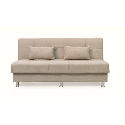FELINA LIGHT BROWN ΥΦΑΣΜΑ 3ΘΕΣΙΟΣ ΚΑΝΑΠΕΣ-ΚΡΕΒΑΤΙ ΜΕ ΑΠΟΘ.ΧΩΡΟ 182X90X80εκ.