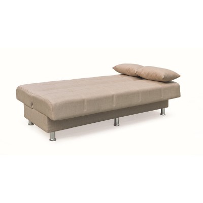 FELINA LIGHT BROWN ΥΦΑΣΜΑ 3ΘΕΣΙΟΣ ΚΑΝΑΠΕΣ-ΚΡΕΒΑΤΙ ΜΕ ΑΠΟΘ.ΧΩΡΟ 180X90εκ. Σαλόνι