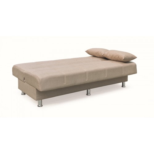 FELINA LIGHT BROWN ΥΦΑΣΜΑ 3ΘΕΣΙΟΣ ΚΑΝΑΠΕΣ-ΚΡΕΒΑΤΙ ΜΕ ΑΠΟΘ.ΧΩΡΟ 180X90εκ. Σαλόνι