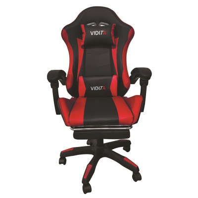 A6060 ΜΑΥΡΟ-ΚΟΚΚΙΝΟ ΠΟΛΥΘΡΟΝΑ GAMING-ΜΕ ΥΠΟΠΟΔΙΟ 64X62X113-121εκ.