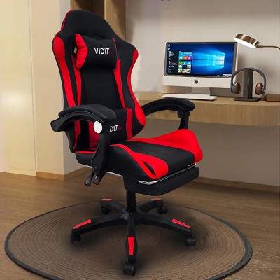 A6060 ΜΑΥΡΟ-ΚΟΚΚΙΝΟ ΠΟΛΥΘΡΟΝΑ GAMING-ΜΕ ΥΠΟΠΟΔΙΟ 64X62X113-121εκ.
