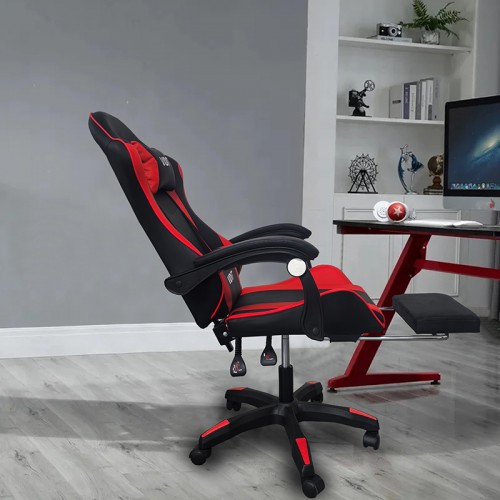 A6060 ΜΑΥΡΟ-ΚΟΚΚΙΝΟ ΠΟΛΥΘΡΟΝΑ GAMING-ΜΕ ΥΠΟΠΟΔΙΟ Έπιπλα Γραφείου