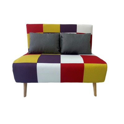 SARA PATCHWORK ΥΦΑΣΜΑ ΚΑΝΑΠΕΣ-ΚΡΕΒΑΤΙ 134Χ80Χ84εκ.