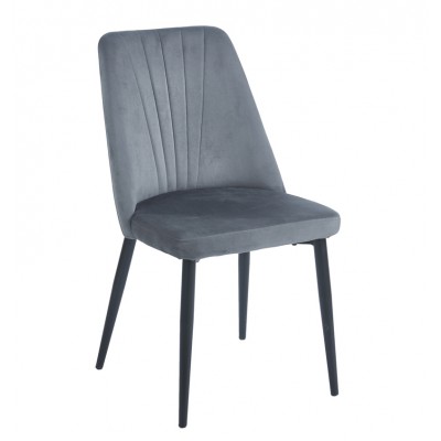 OLIVIA GREY VELVET ΥΦΑΣΜΑ ΚΑΡΕΚΛΑ ΜΕΤΑΛΛΙΚΗ 46(59)X58X85εκ.