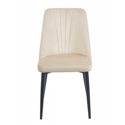 OLIVIA BEIGE VELVET ΥΦΑΣΜΑ ΚΑΡΕΚΛΑ ΜΕΤΑΛΛΙΚΗ 46(59)X58X85εκ.
