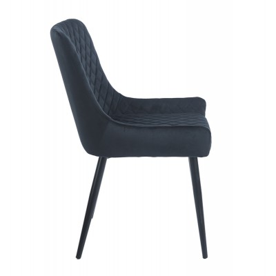 VANESA BLACK VELVET ΥΦΑΣΜΑ ΚΑΡΕΚΛΑ ΜΕΤΑΛΛΙΚΗ Τραπεζαρία
