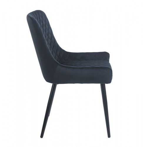 VANESA BLACK VELVET ΥΦΑΣΜΑ ΚΑΡΕΚΛΑ ΜΕΤΑΛΛΙΚΗ Τραπεζαρία