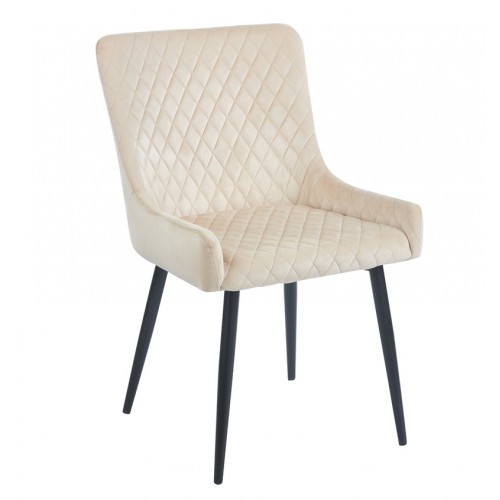 VANESA BEIGE VELVET ΥΦΑΣΜΑ ΚΑΡΕΚΛΑ ΜΕΤΑΛΛΙΚΗ Τραπεζαρία